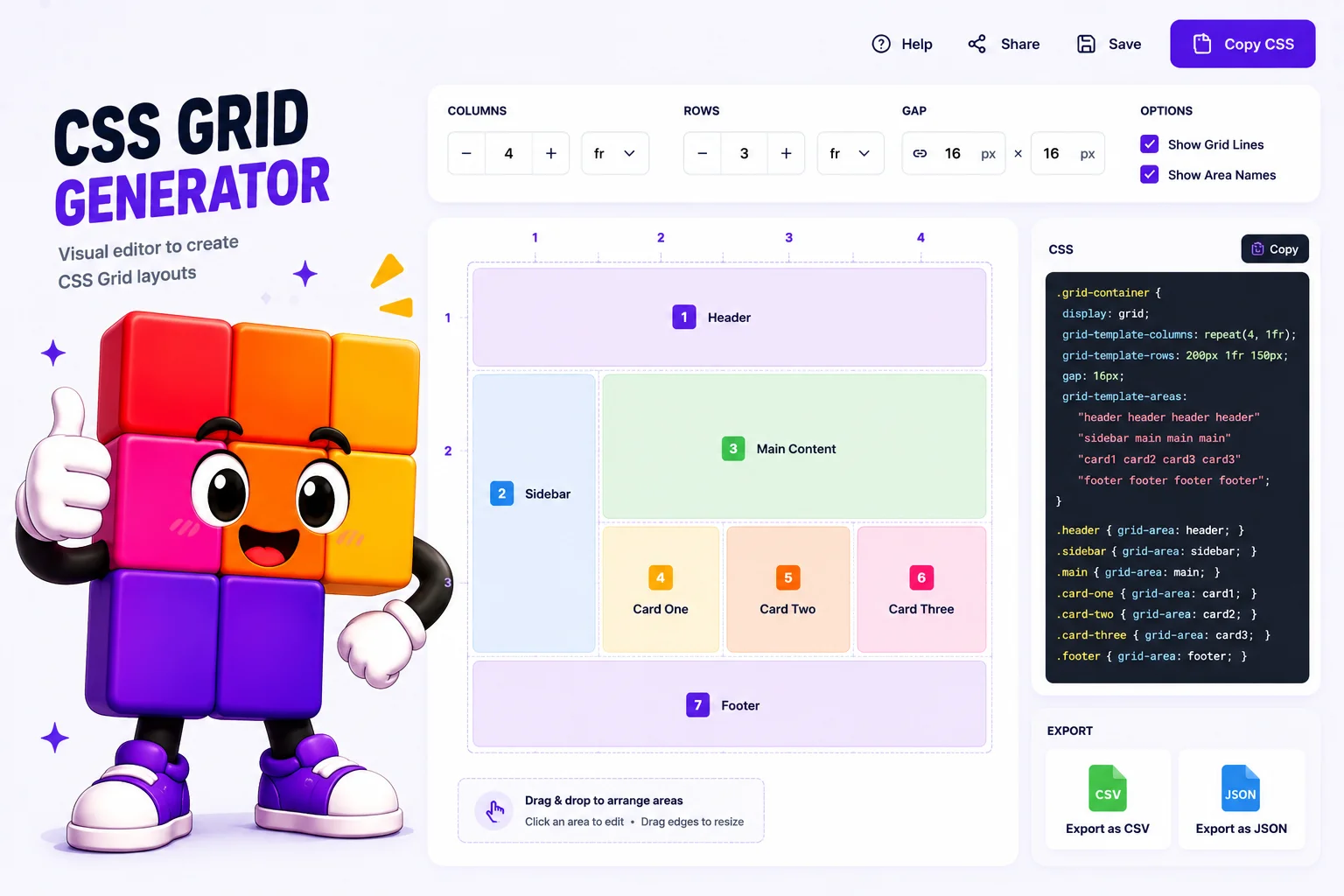 CSS Grid Generator Online Free