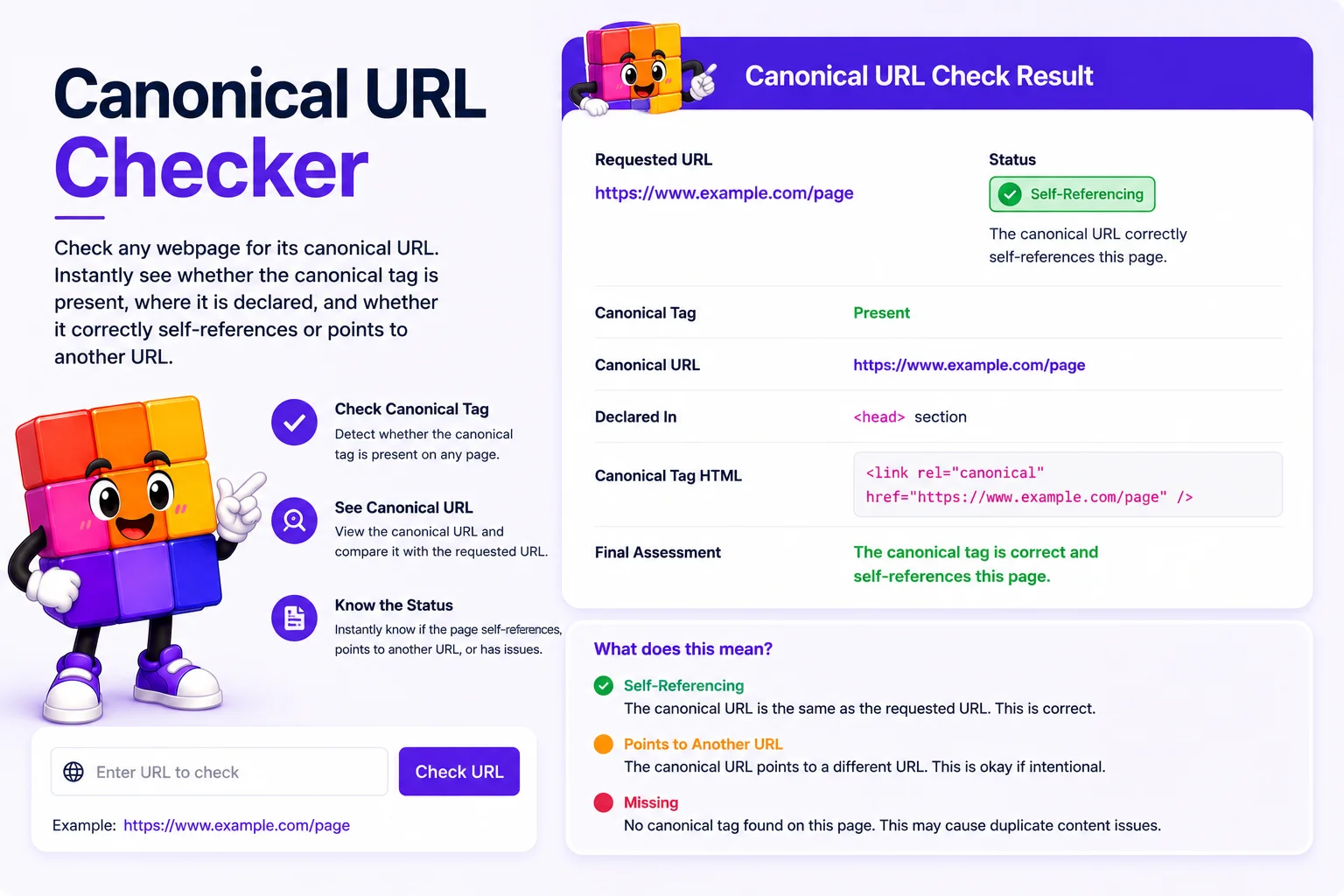 Canonical URL Checker