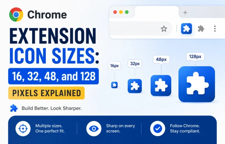 Chrome Extension Icon Sizes: 16, 32, 48, and 128 Pixels Explained