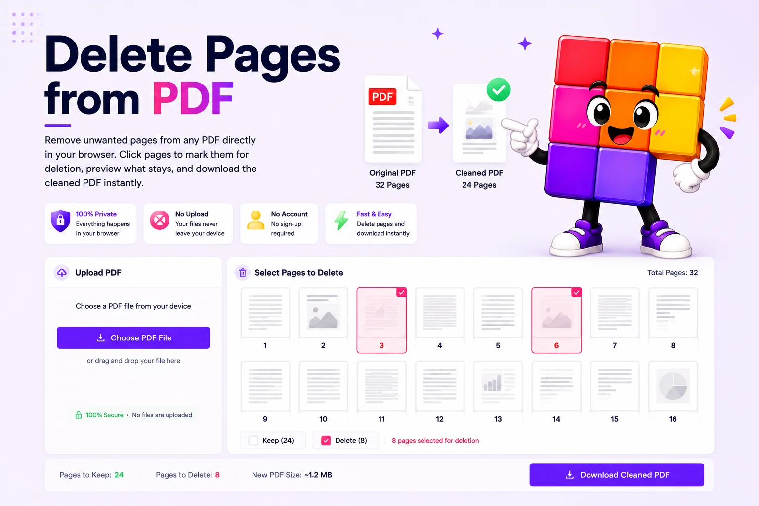 Delete Pages from PDF