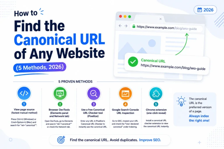 How to Find the Canonical URL of Any Website (5 Methods, 2026)