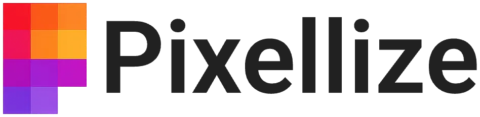 Pixellize free online tools illustration showing browser, file, and gear icons