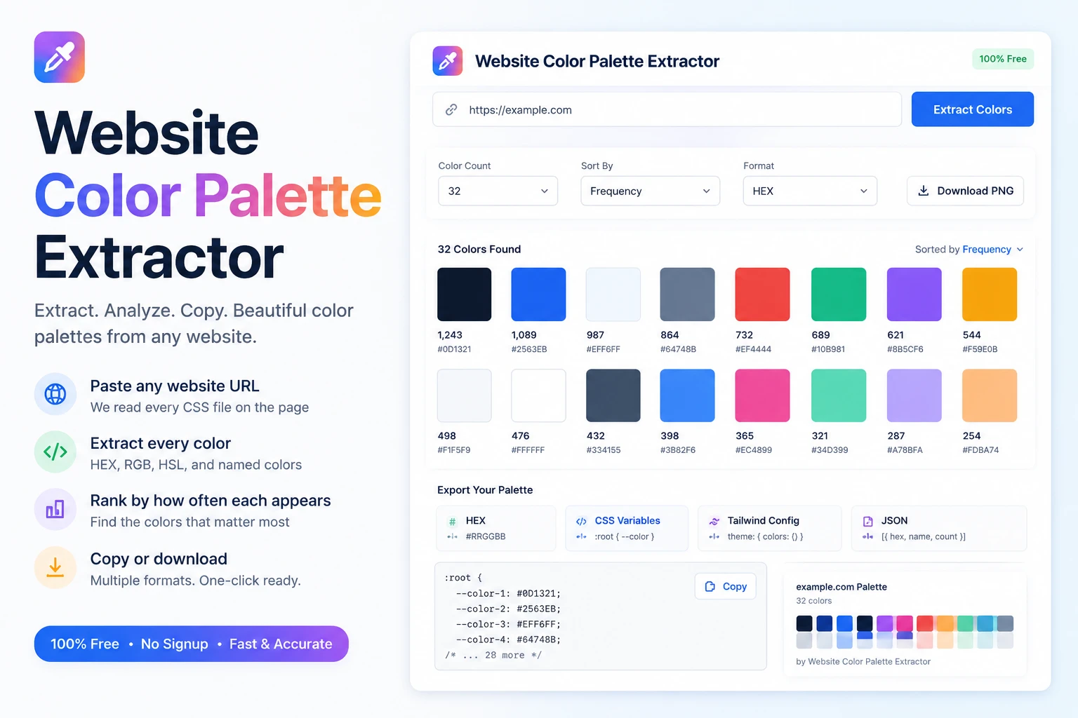 Website Color Palette Extractor