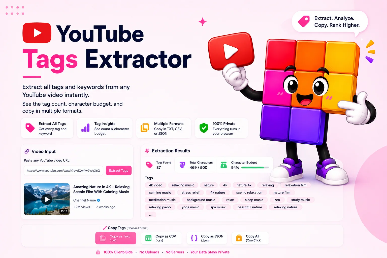 YouTube Tags Extractor