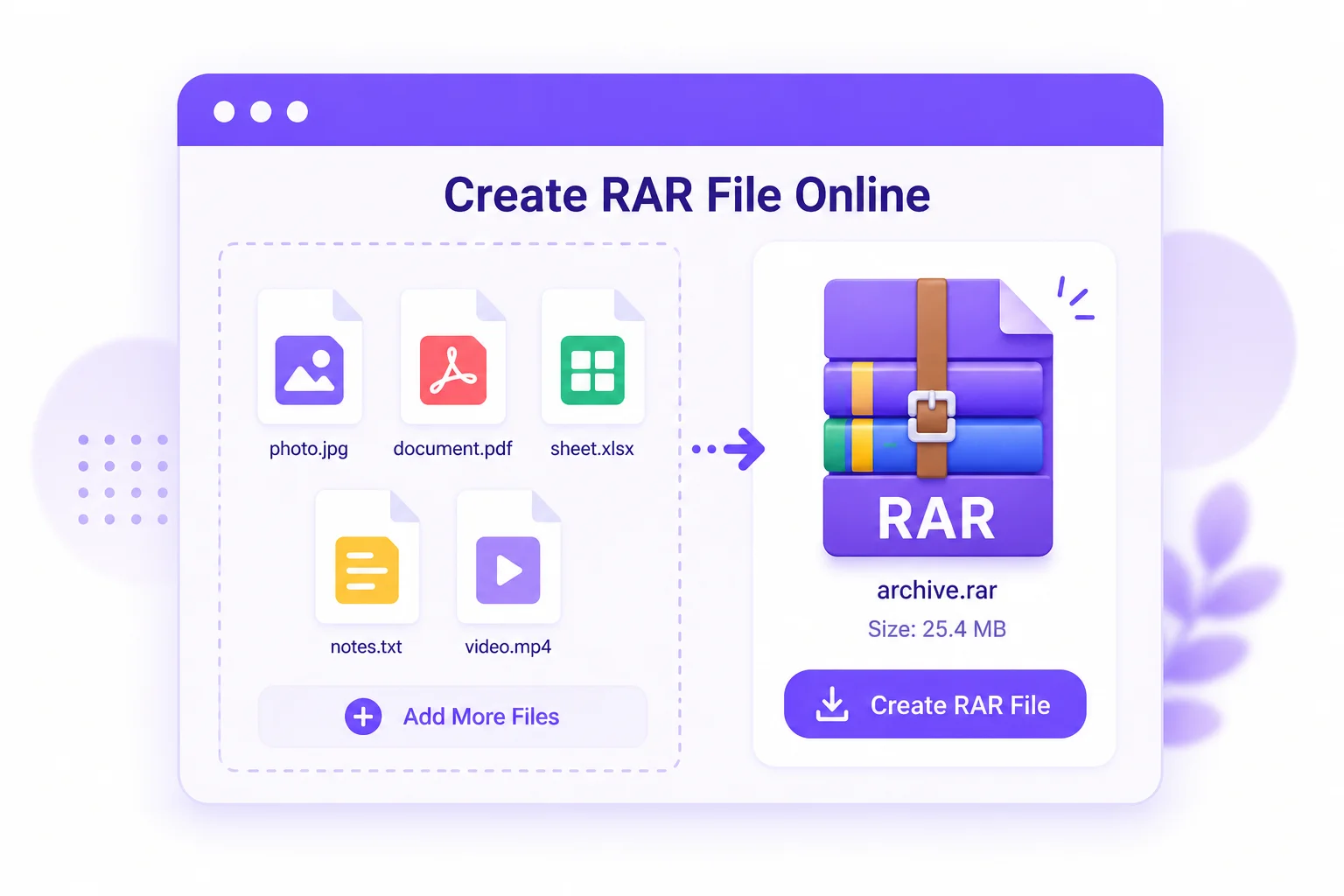Create RAR File Online Free