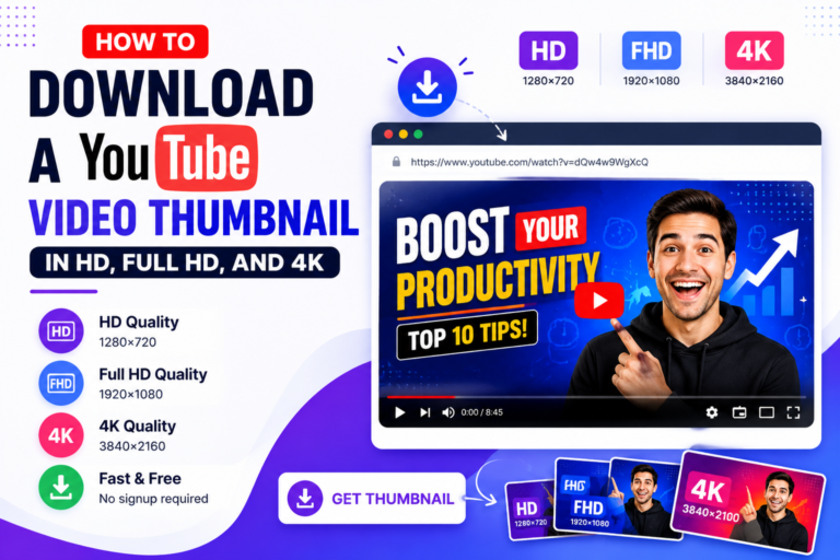 YouTube Video Thumbnail Download in HD, Full HD, and 4K