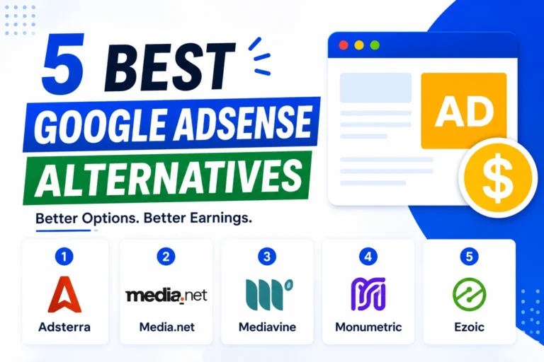 5 Best Google AdSense Alternatives in 2026 (After 2 Rejections)