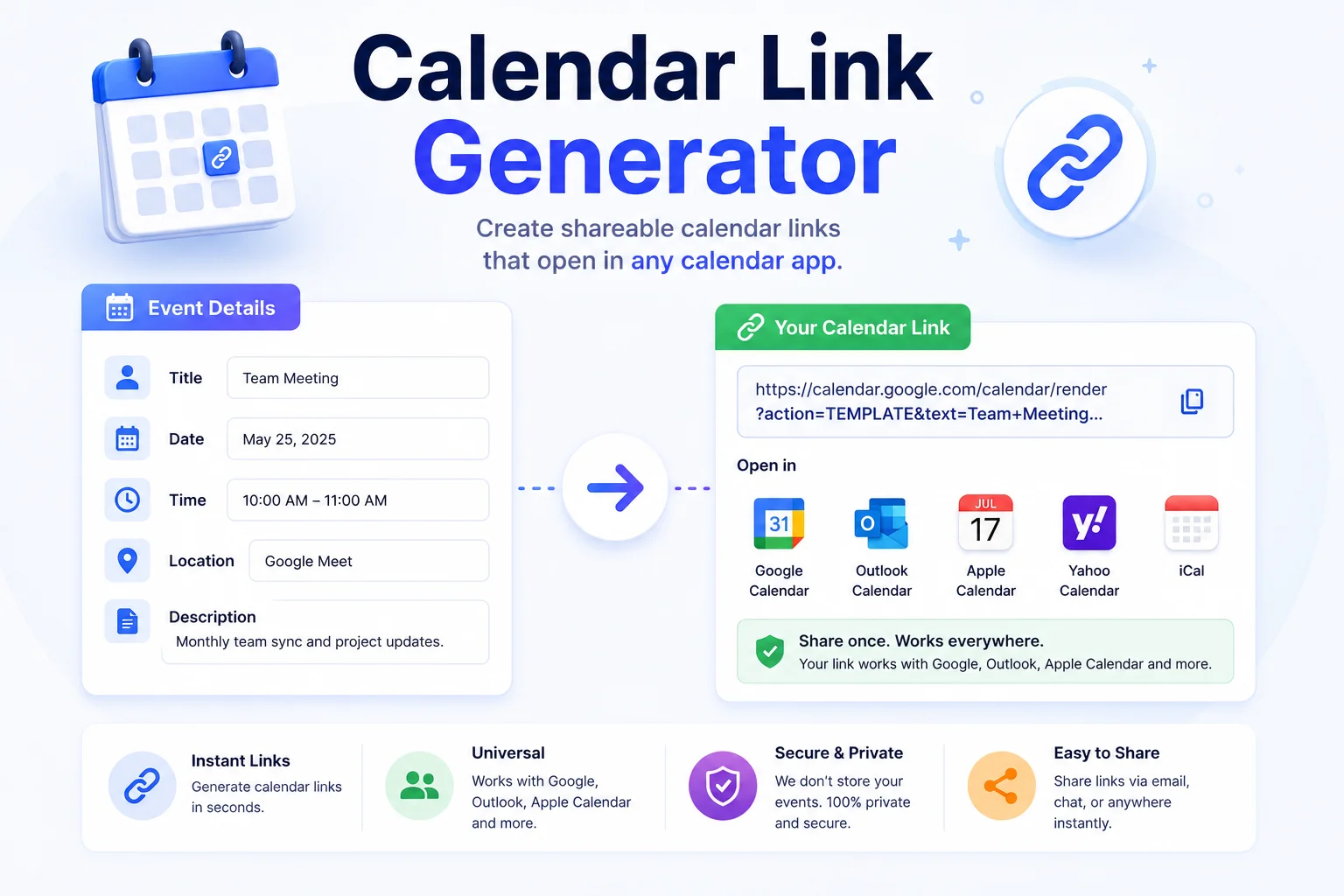 Calendar Link Generator