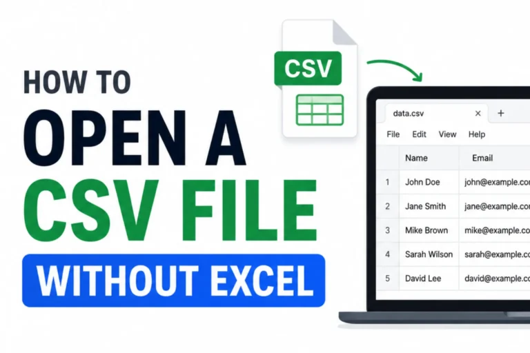 How to Open a CSV File Without Excel (5 Free Ways)