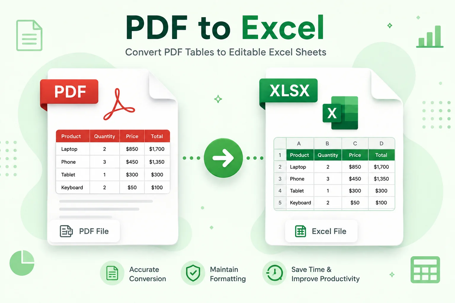 PDF to Excel