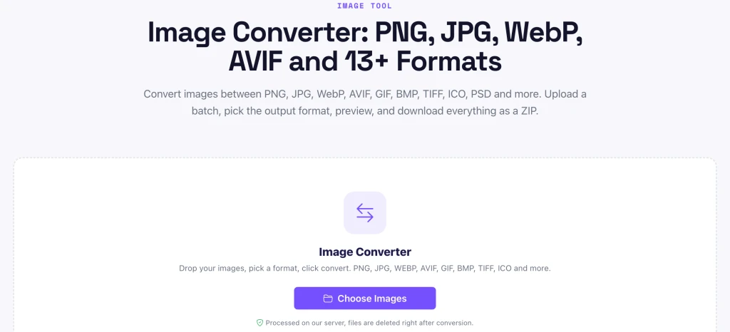 Converting a WebP file to JPG in the Pixellize image converter