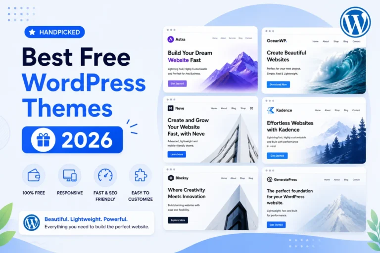 Best Free WordPress Themes 2026: 10 Fast Picks Ranked