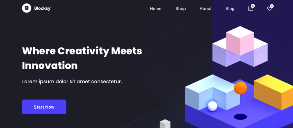 Blocksy free WordPress theme demo layout