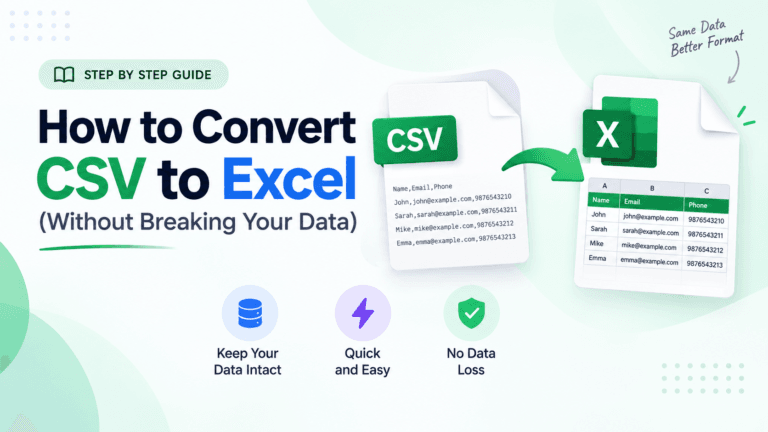 How to Convert CSV to Excel (Without Breaking Your Data)