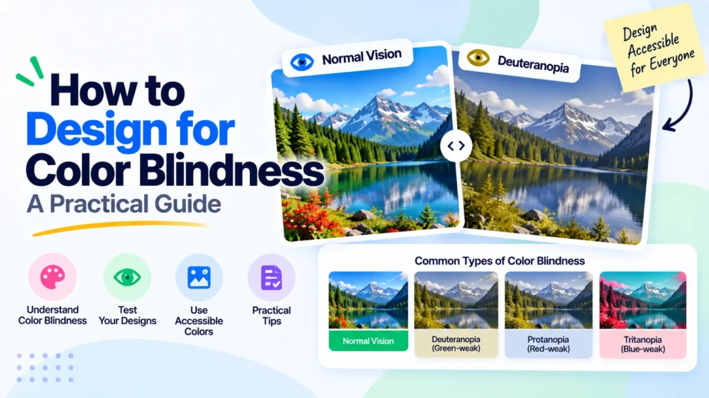 How to design for color blindness guide cover