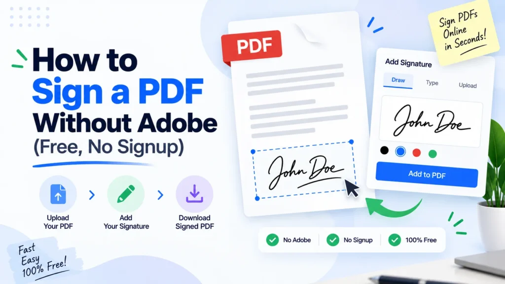 How to sign a PDF without Adobe guide featured image