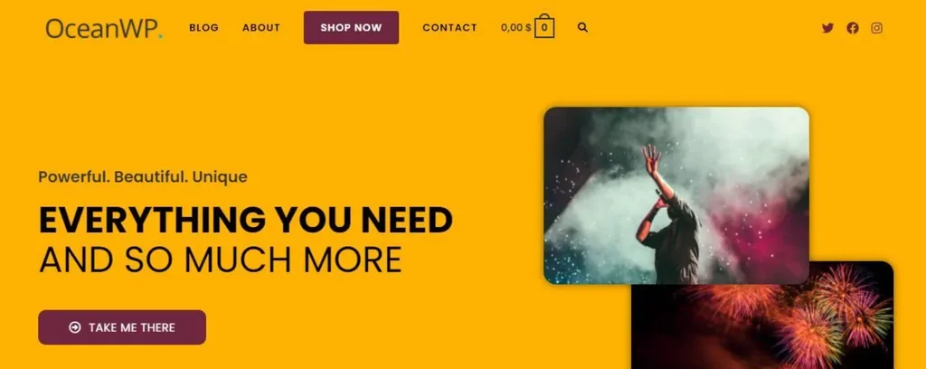 OceanWP free WordPress theme demo homepage