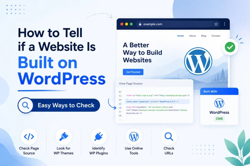 how to tell if a website is built on wordpress