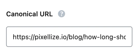 The Canonical URL field in Rank Math