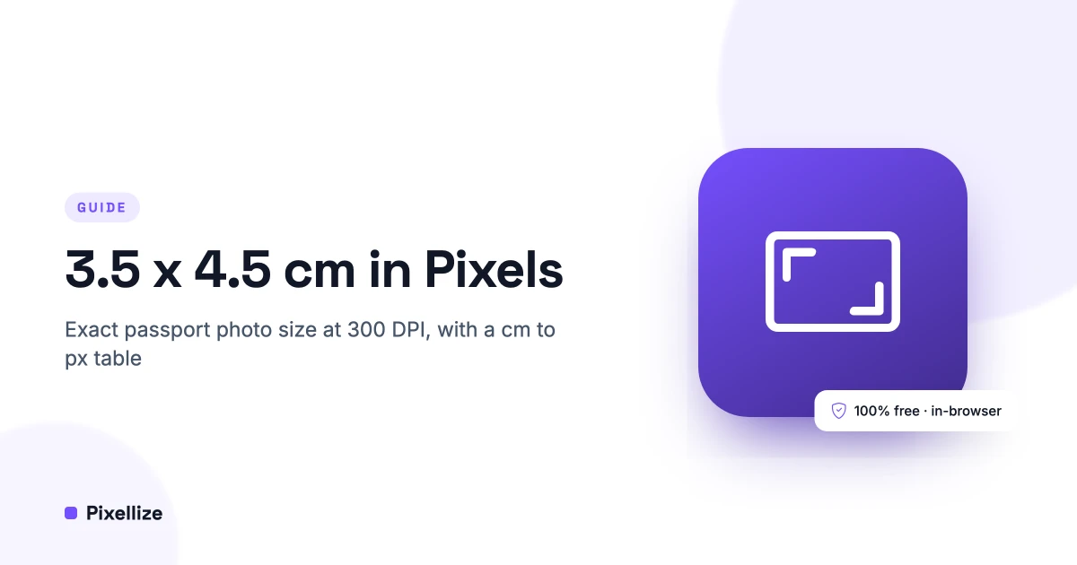 3.5cm x 4.5cm Photo Size in Pixels (413x531, 300 DPI)