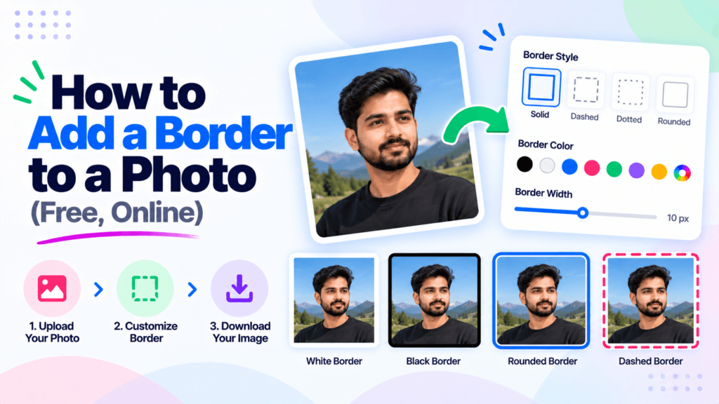 Add a border to a photo, free online tool