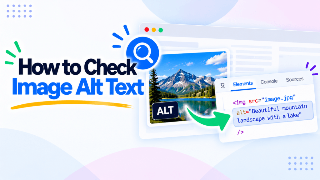 How to check image alt text in your browser, free, no software