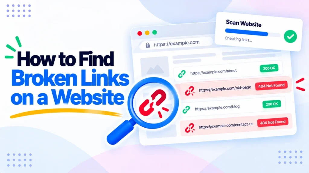 How to find broken links on a website guide cover