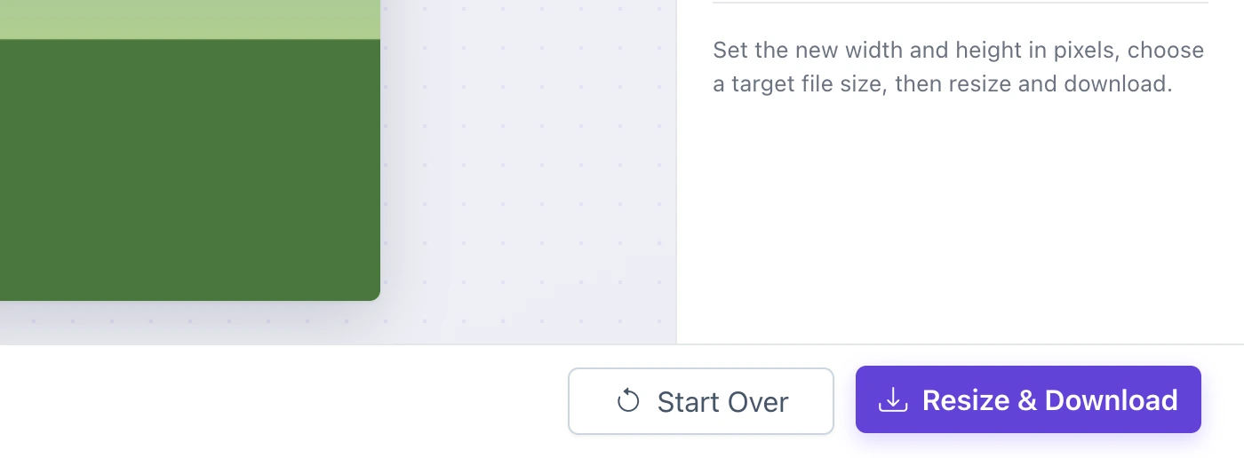 Step 3, resize and download the image at the new pixel size